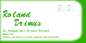 roland drimus business card